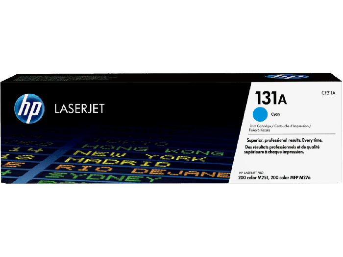 HP 131A Cyan Original LaserJet Toner Cartridge (CF211A) - Center facing