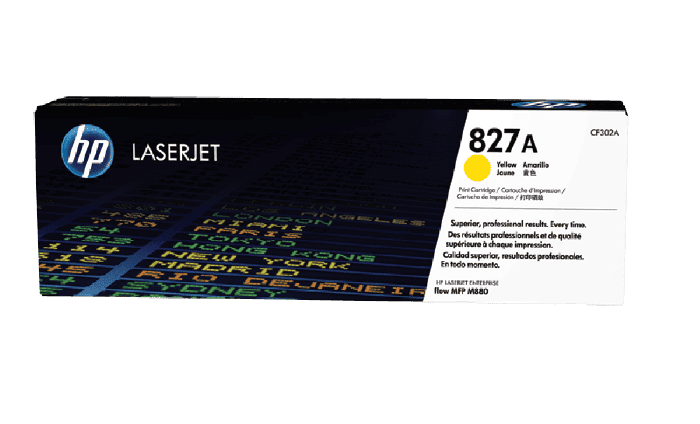 HP 827A Yellow Original LaserJet Toner Cartridge (CF302A)