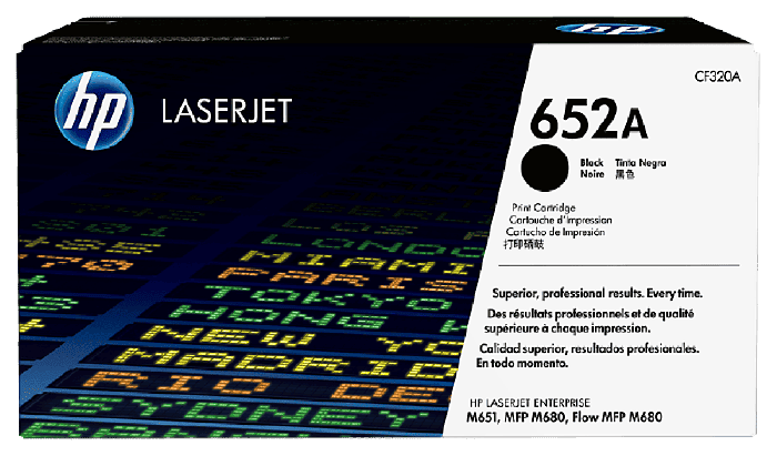 HP 652A Black Original LaserJet Toner Cartridge (CF320A)