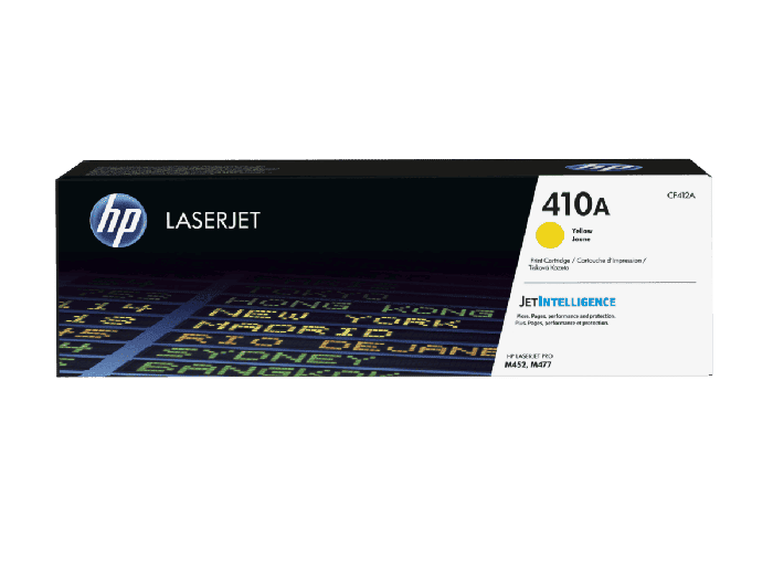 HP 410A Yellow Original LaserJet Toner Cartridge (CF412A) - Center facing