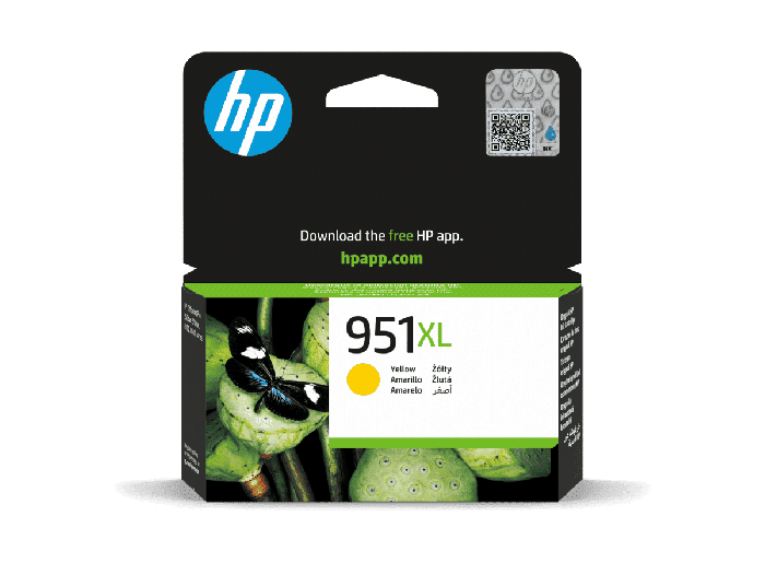 HP 951XL High Yield Yellow Original Ink Cartridge (CN048AE#BGX) - Center facing