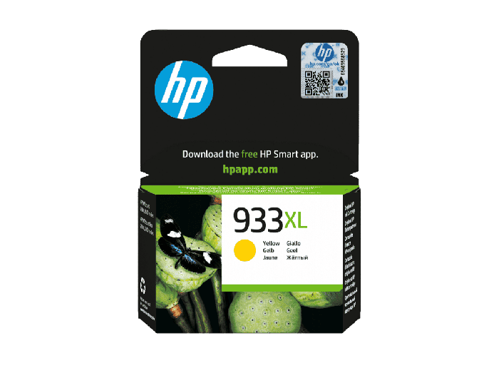 HP 933XL High Yield Yellow Original Ink Cartridge (CN056AE#BGX)