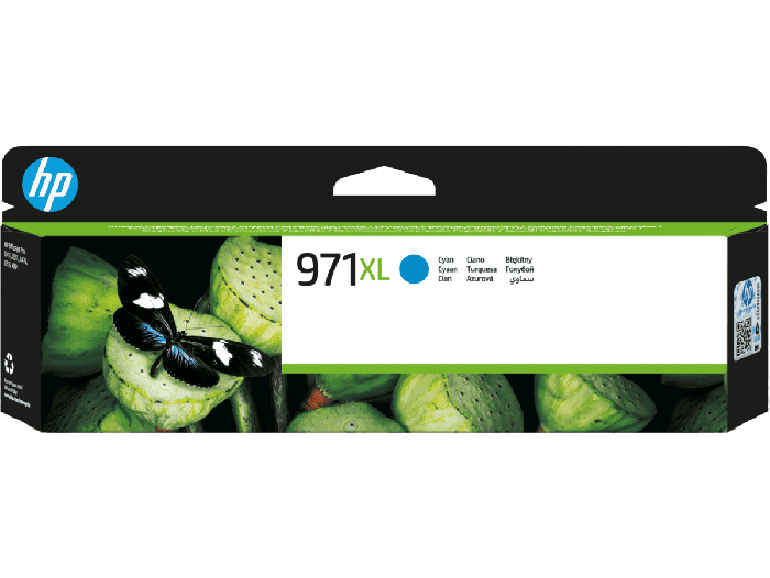 HP 971XL High Yield Cyan Original Ink Cartridge (CN626AE)