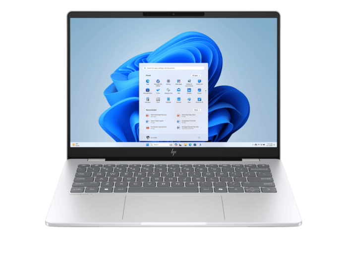 HP OmniBook 7 Laptop AI 14-fr0002nx - 14-inch (35.56 cm) - Glacier silver aluminum (DT3N9EA#A2N)
