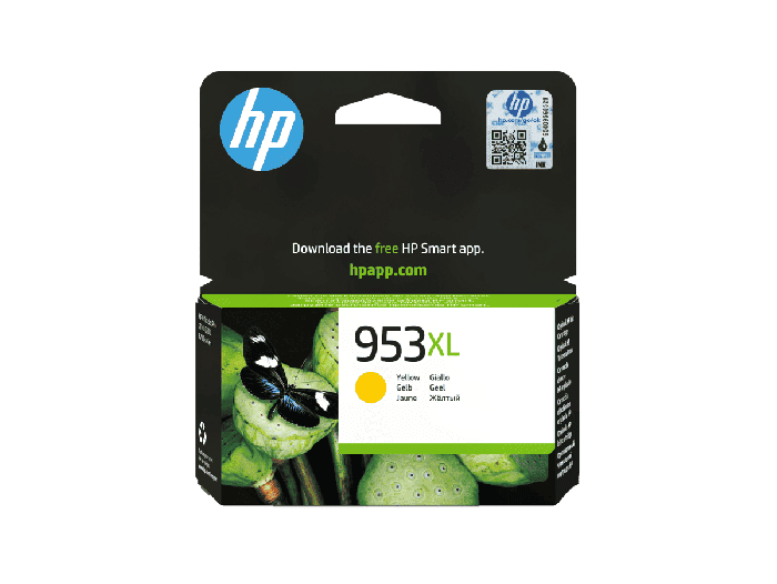 HP 953XL High Yield Yellow Original Ink Cartridge (F6U18AE#BGX) - Center facing