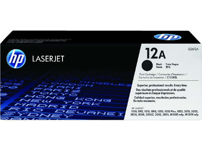 HP 12A Black Original LaserJet Toner Cartridge (Q2612A)