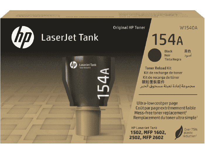 HP 154A Blk LaserJet Tank Toner Rld Kit (W1540A)