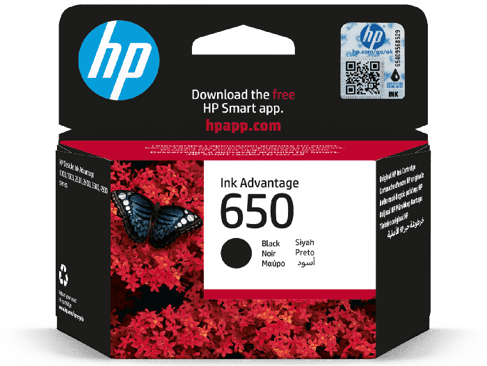 HP 650 Black Original Ink Advantage Cartridge (CZ101AK#BHL)