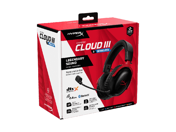 HyperX Cloud III S Wireless Black-Red Gaming Headset